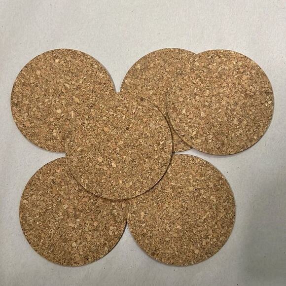 NWT 3D CORK‎ 100% NATURAL DRINK COASTERS 6 - Picture 3 of 3